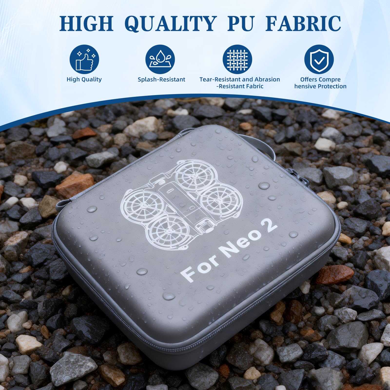 Custodia per DJI NEO 2, custodia per accessori DJI Neo Drone, antiurto e portatile, borsa per il trasporto di droni dispone di un vano batteria e adatto per riporre droni