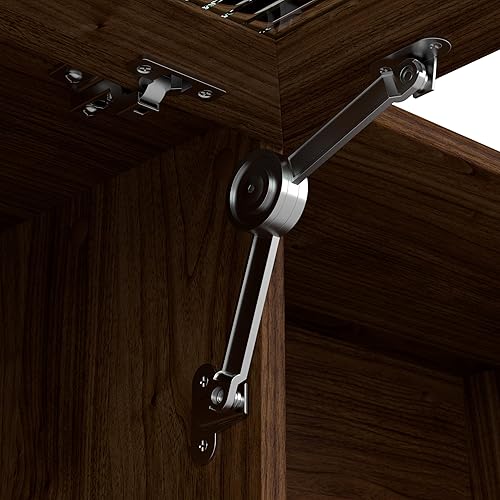 Miniatura 6 de Bush Furniture Cabot - Soporte de escritorio, accesorio con estantes y gabinete para oficina en casa, 60 W, nogal moderno