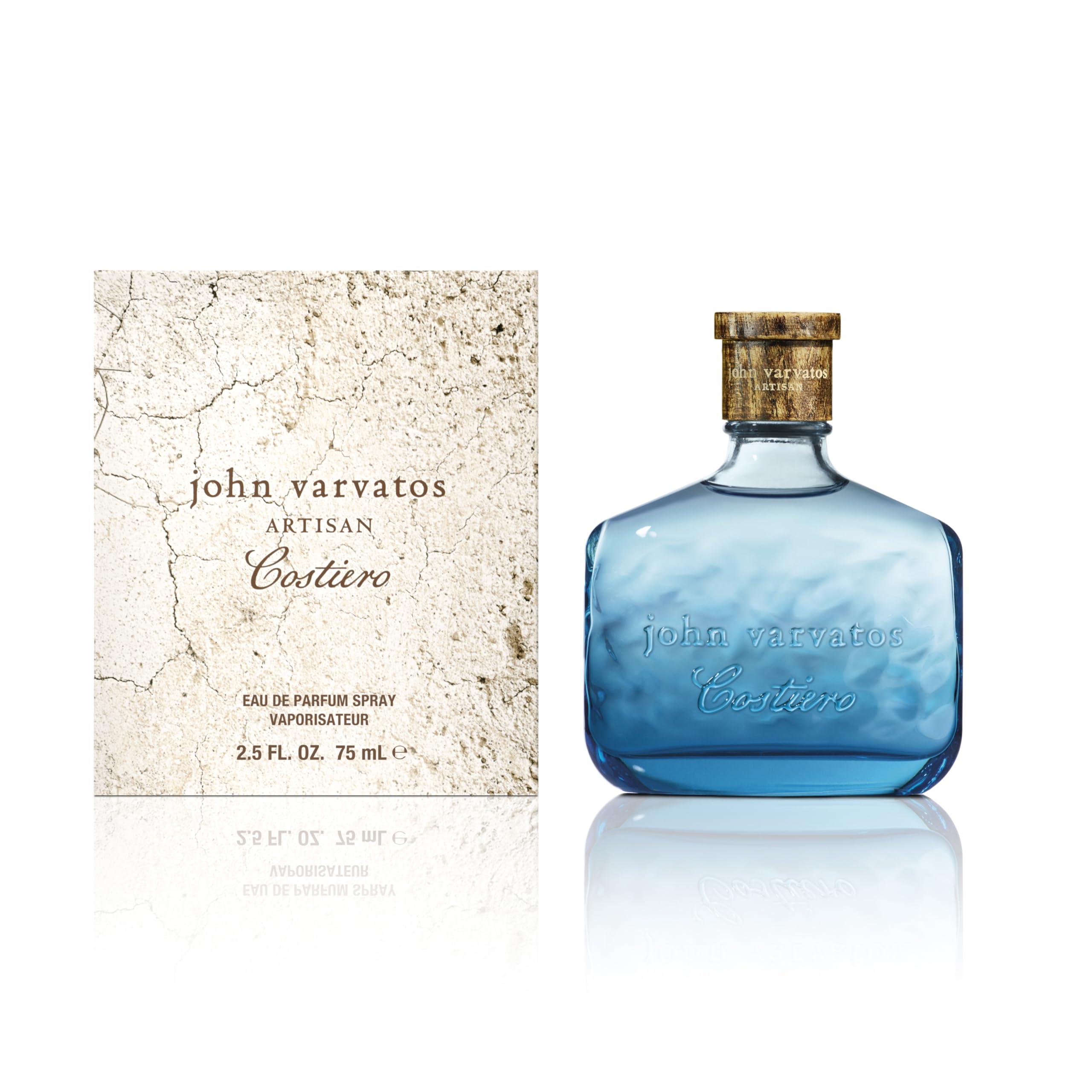 John Varvatos Artisan Costiero Eau de Parfum Spray, Travel-Sized Cologne for Men, Aquatic Citrus Scent with Notes of Fresh Yuzu, Lemon & Patchouli