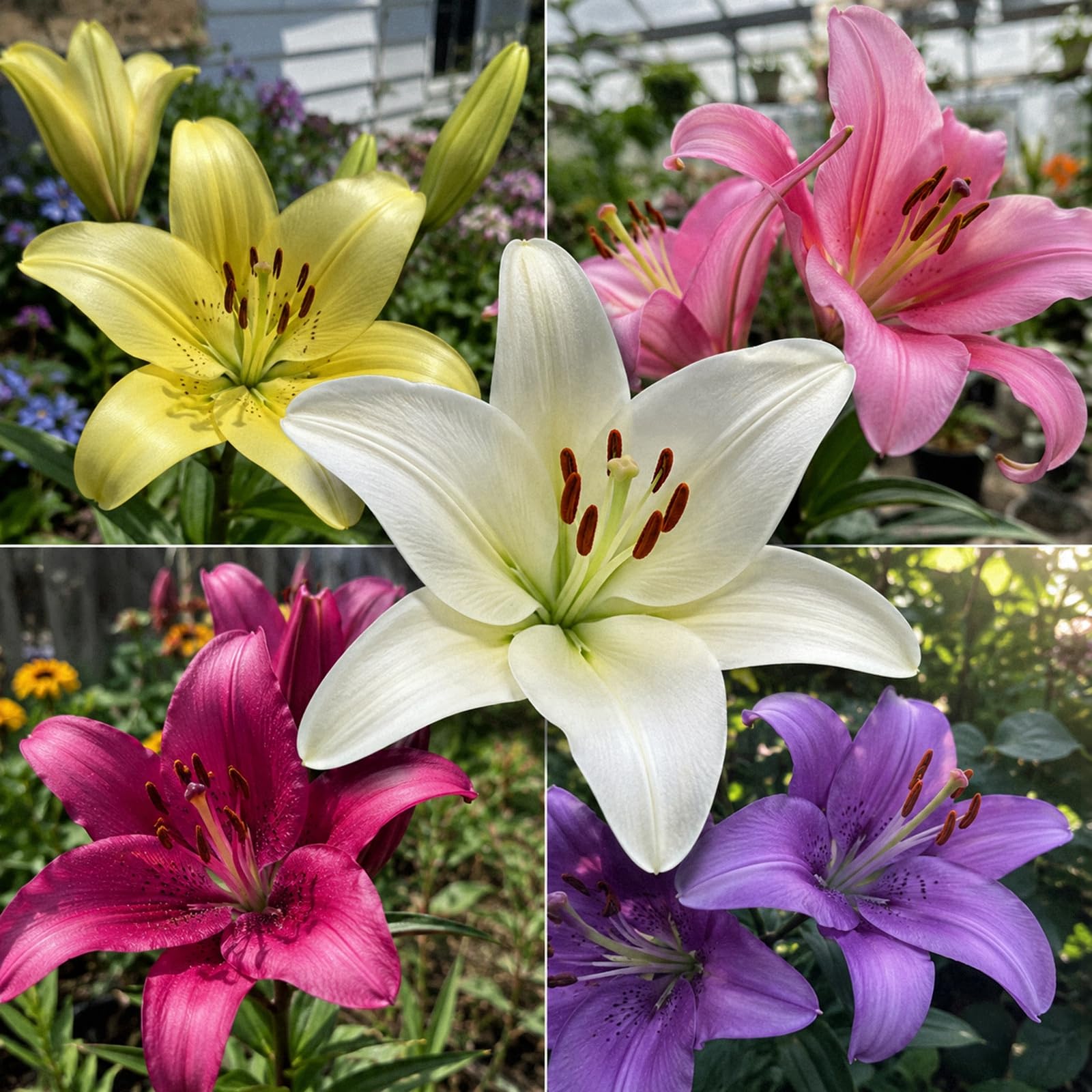 Robuste Duftlilien Sortiment, Sommerblumen mit hoher Keimrate für alle Blumenbeete, widerstandsfähige -10zwiebeln-h