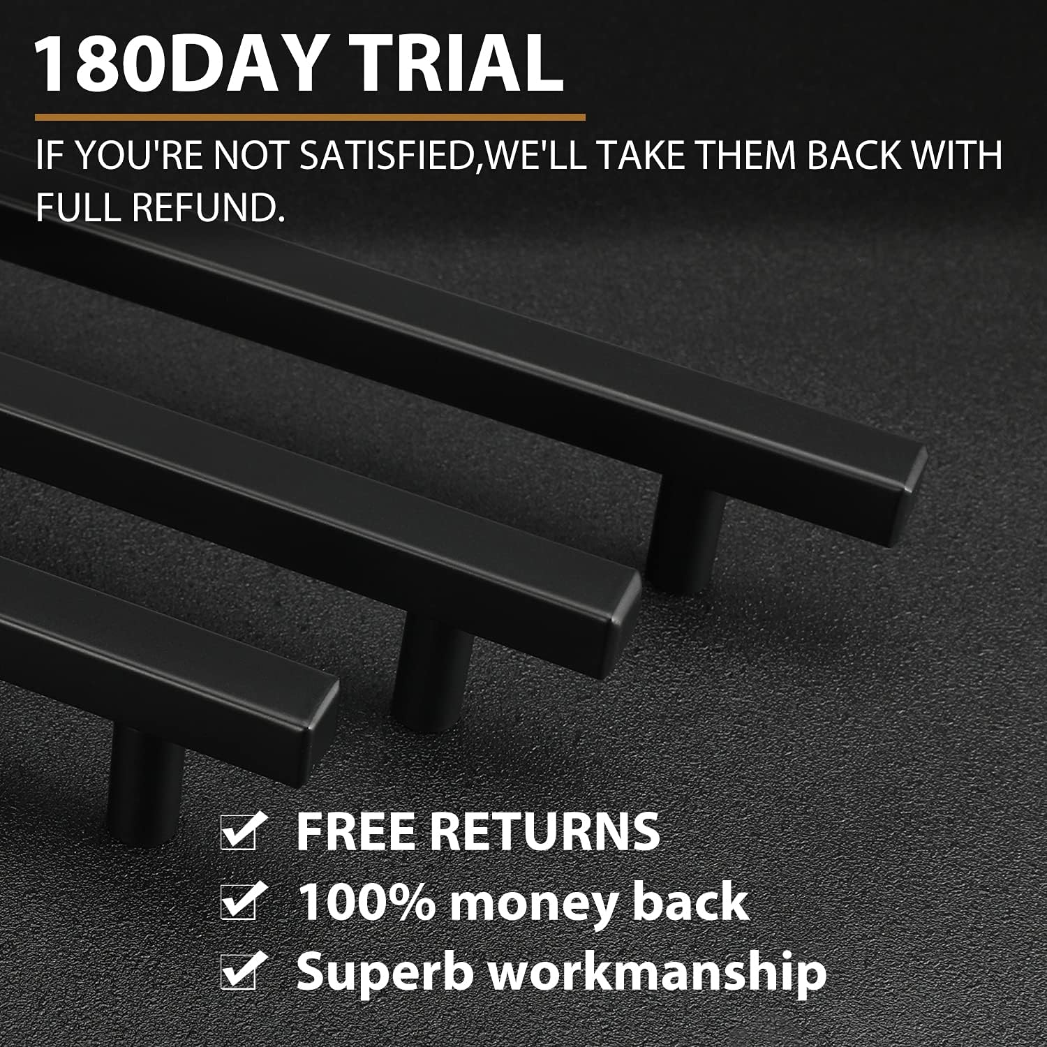 Holiday Deals 🛒 Mette Black Cabinet Pulls, OYX 25 Pack Matte Black Drawer Pulls Stainless Steel Cabinet Handles 6 inch Length Cabinet Door Handles 3-3/4 inch Hole Center Kitchen Cabinet Handles…