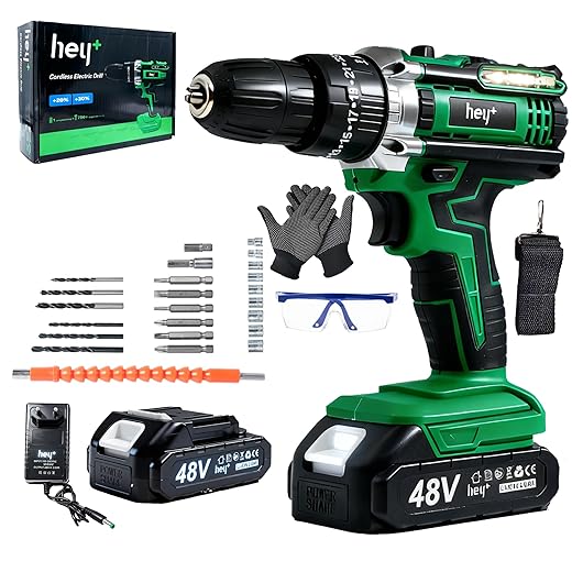 Parafusadeira/Furadeira 48V 3 em 1 Heyplus