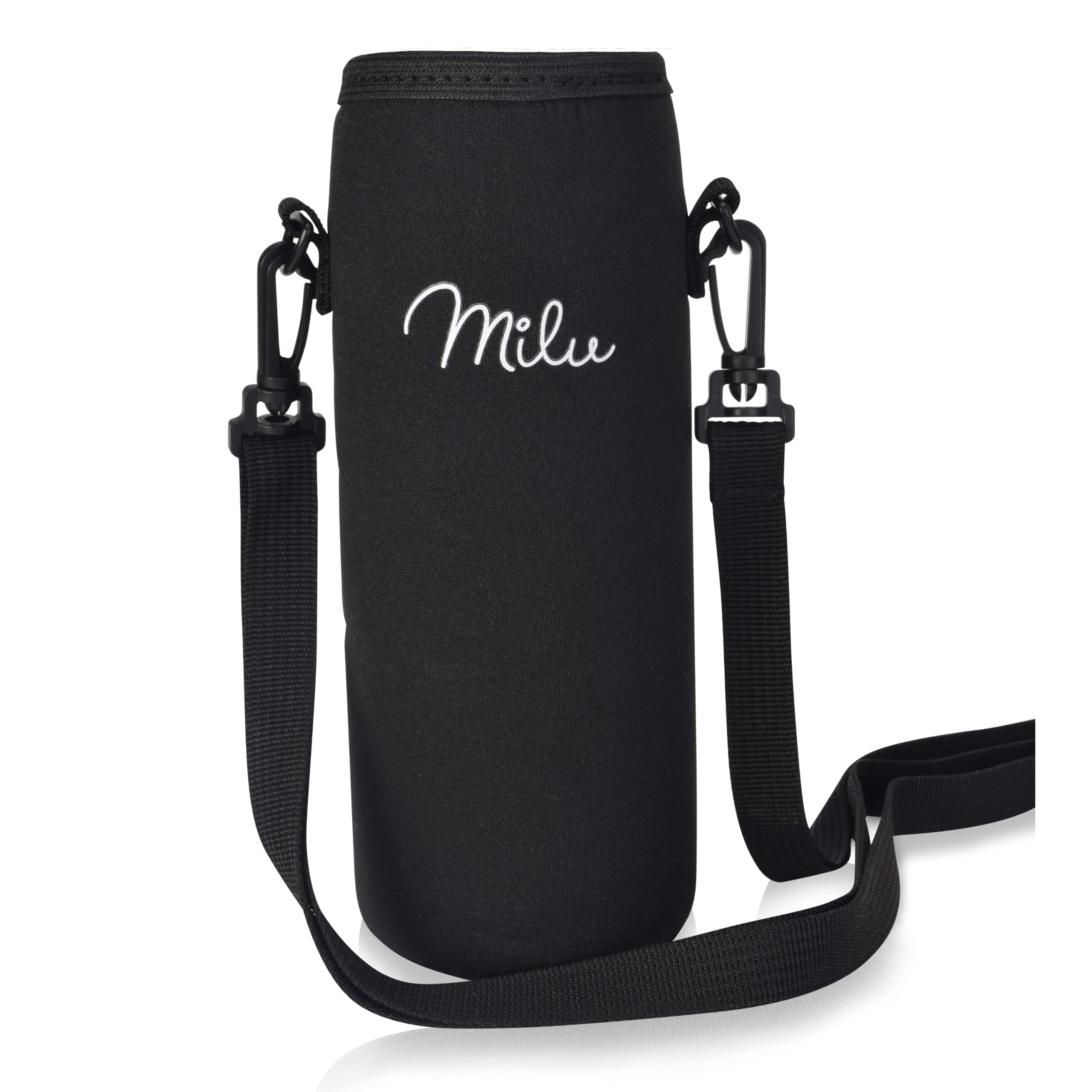 Milu Torba neoprenowa na butelkę do picia ze stali nierdzewnej 350 ml, 500 ml, 750 ml, 1000 ml – część zamienna – torba termoizolacyjna na podróż – z uchwytem do noszenia