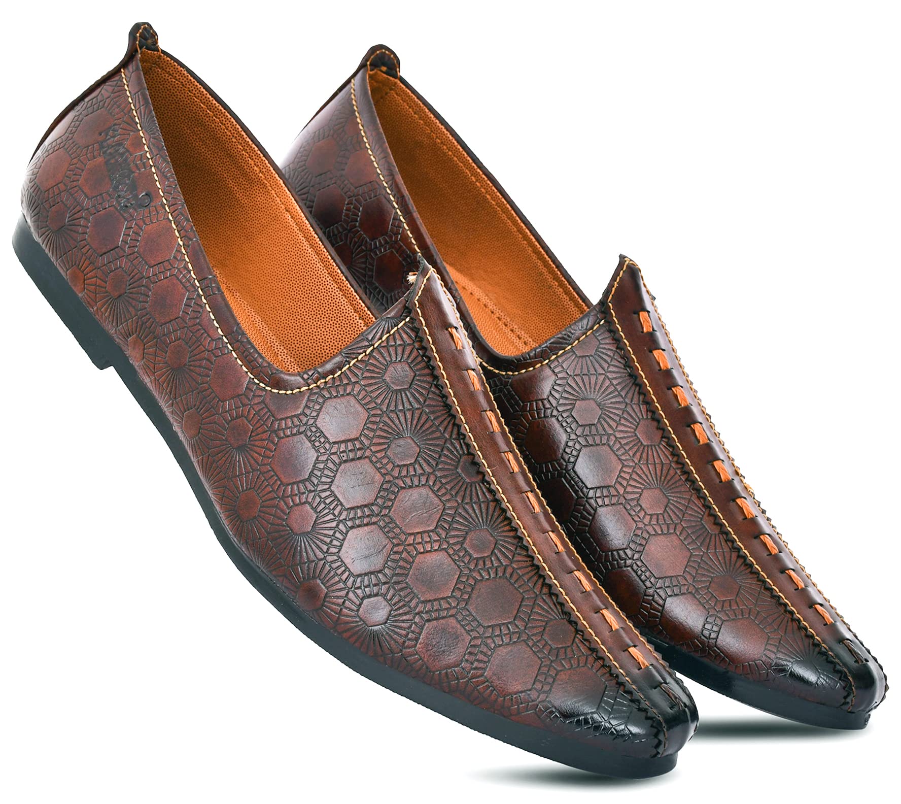 flooristo Ethnic Juttis Mojaris Nagra Shoes for Men-picture-26