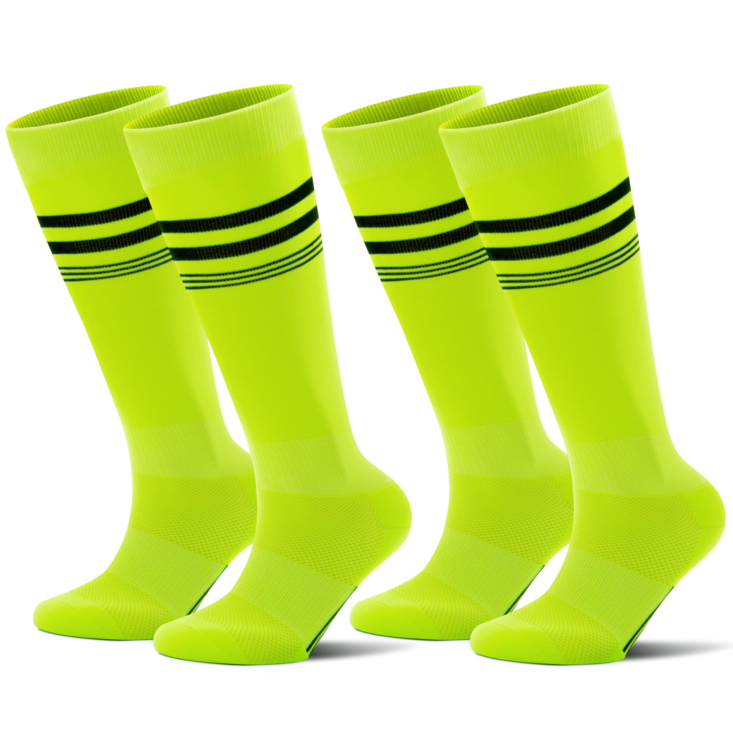 CS CELERSPORT Striped Soccer Athletic Knee High Socks for Kids Youth Adult