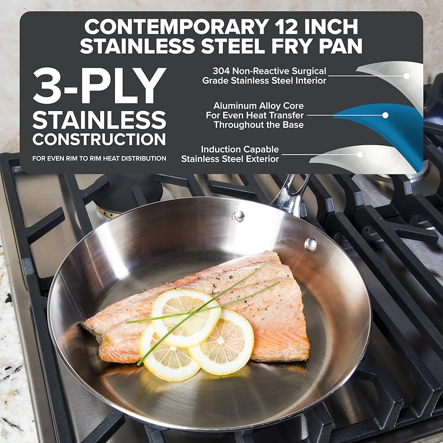 Amazon.com: Viking Contemporary 3-Ply Non Stick Frying Pan