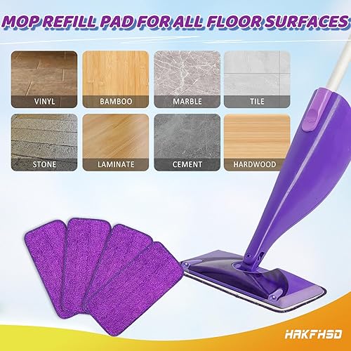 Miniatura 5 de Hakfhsd Paquete de 4 almohadillas reutilizables para trapeador compatibles con Swiffer Wet Jet, repuesto de almohadilla de pulverización para