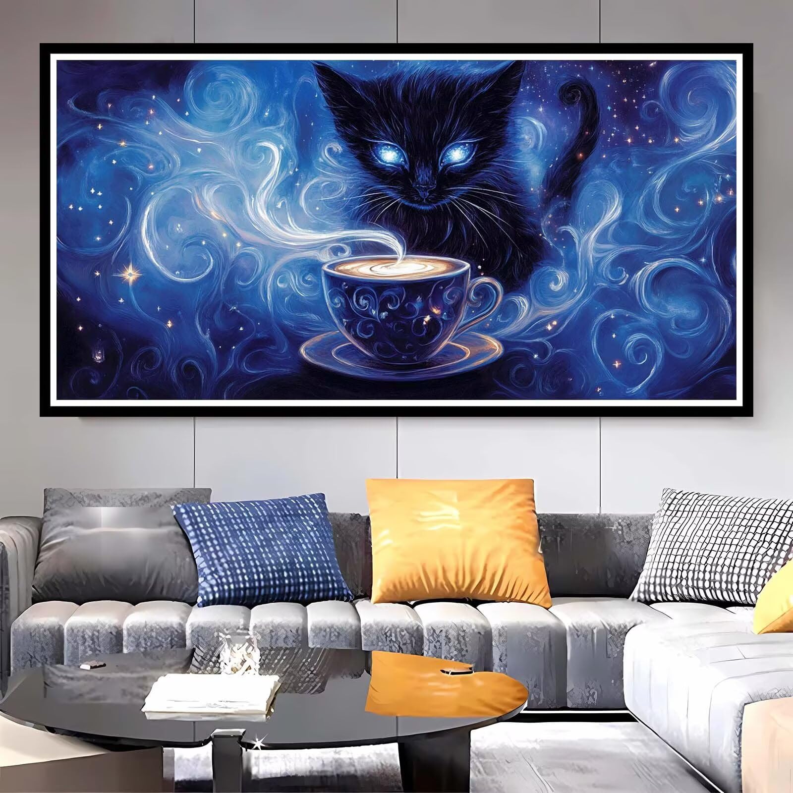 Pintar por Numeros Sueño 50x100 cm Grande Pintar con Numeros Adultos Gato DIY Cuadros para Paint by Numbers Kit Lienzos Acrílico Pinceles Decor Hogar, Regalos Originales para Hombre/Mujer-KL3