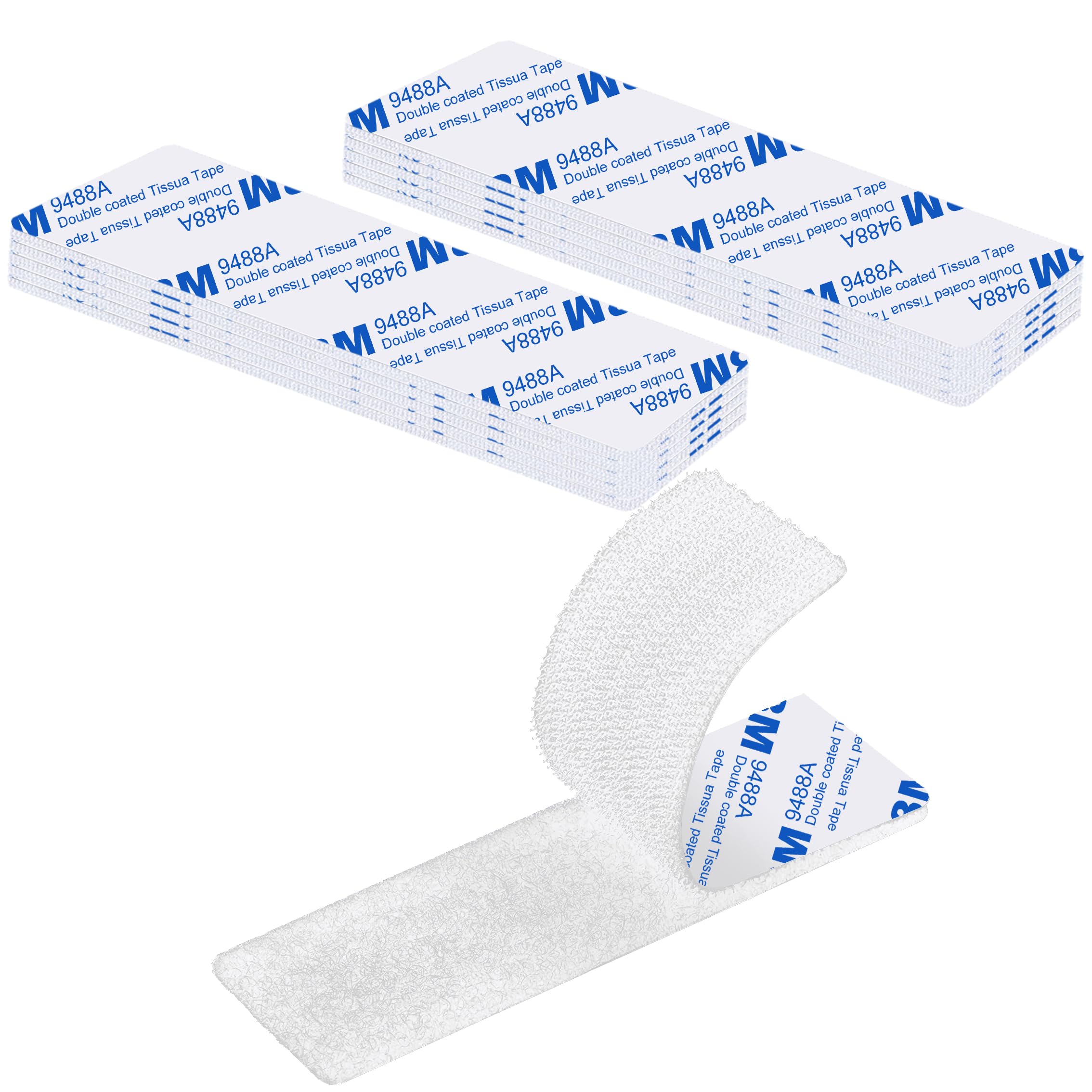 40 Pack 20 Pairs Hook And Loop Strips Heavy Duty 0.79x3.9 Inch - Self Adhesive Reusable Double Sided Sticky Tape For Walls, Doors, Tables - Strong & Sticky Strips Tape - View #5