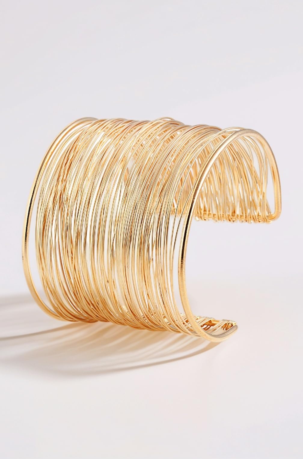 Non Precious Metal Gold Plated Stylish Kada Bangle Cuff Bracelet for Women