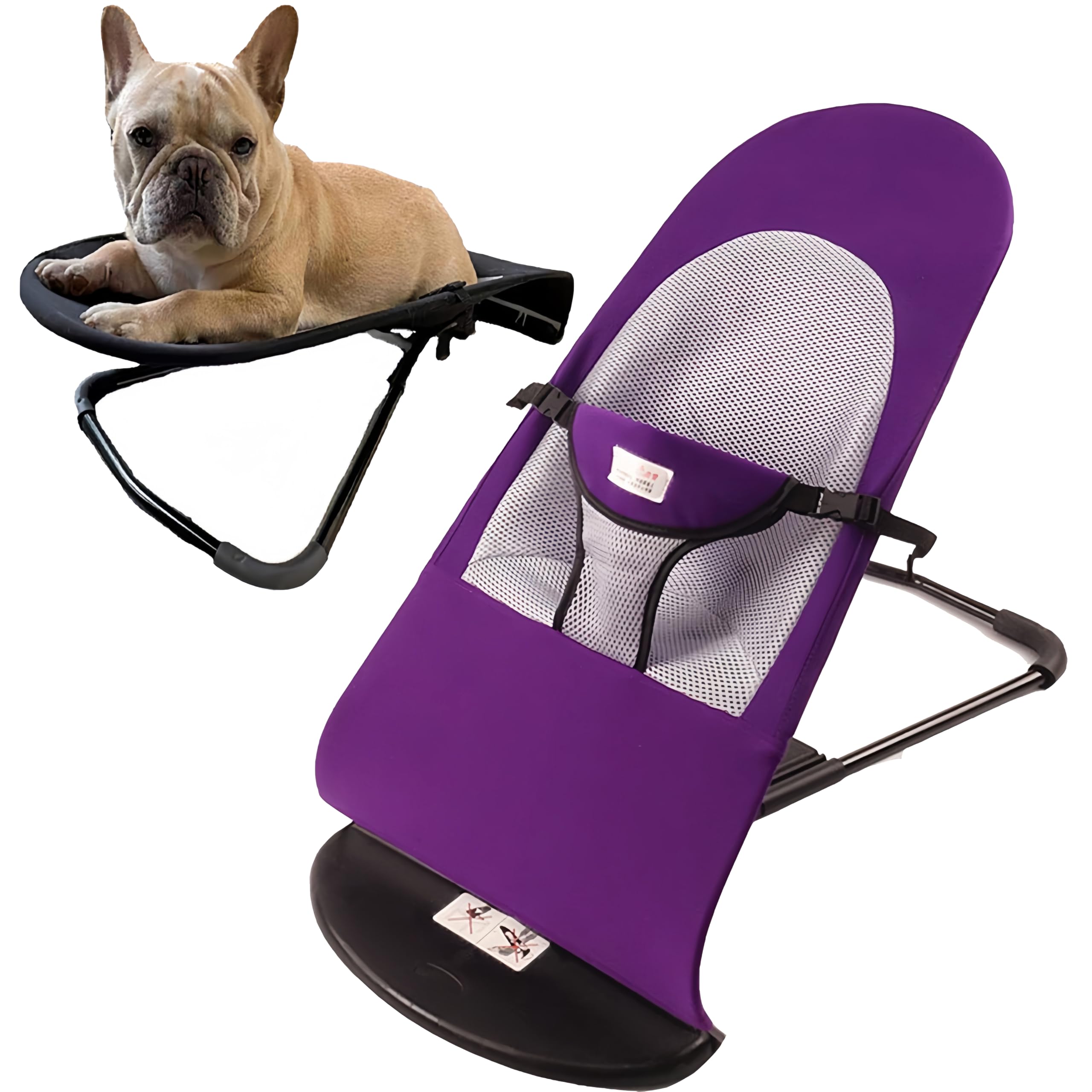 Dog Rocking Chair, Portable Foldable Breathable Dog Beds Cat Sofa, Soft ...