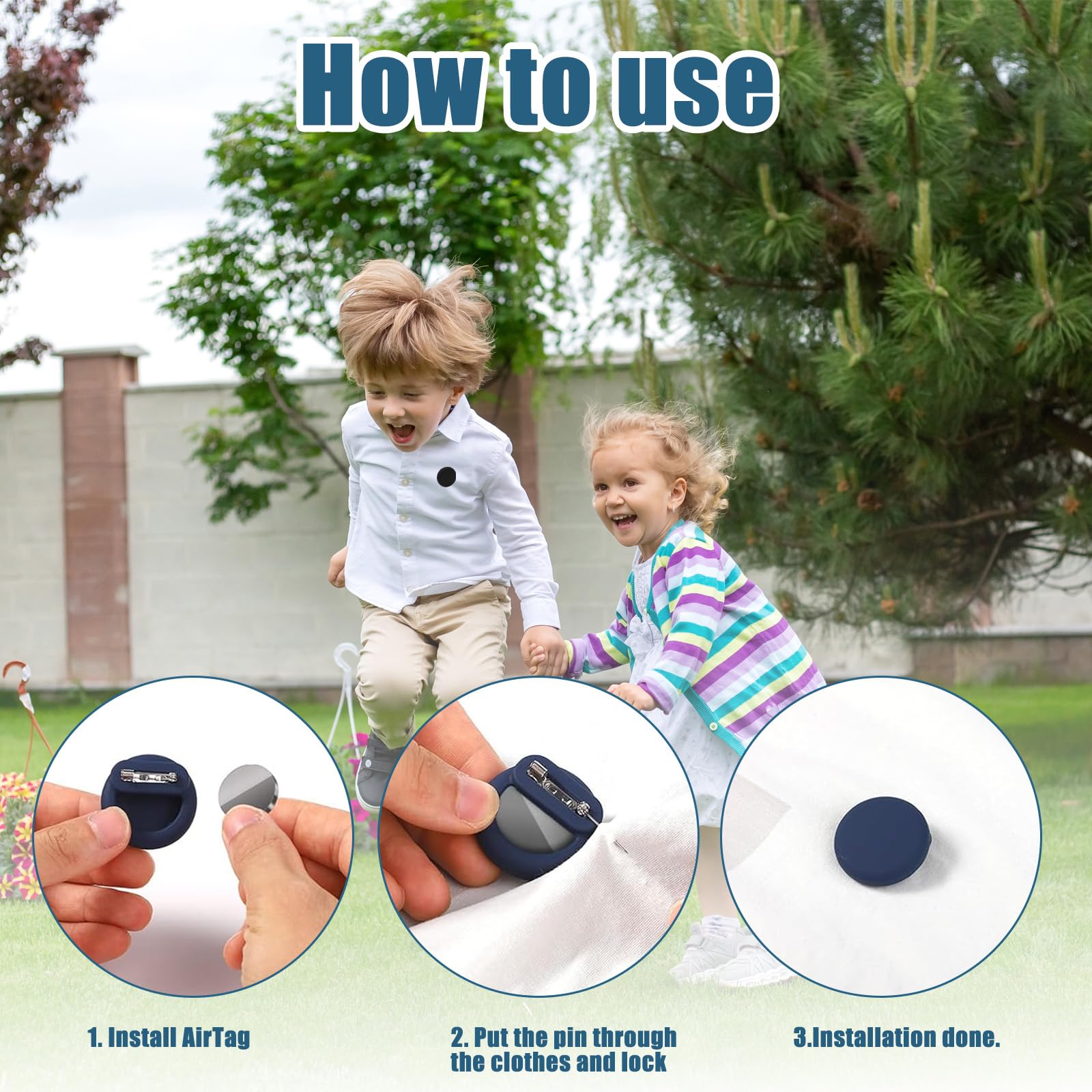 4 Supporti In Silicone Per Airtag A Forma Di Cuore – Custodia Con Spilla Per Localizzatore GPS – Impermeabili, Per Vestiti Di Bambini E Anziani – Nero, Blu, Rosa, Bianco - 4