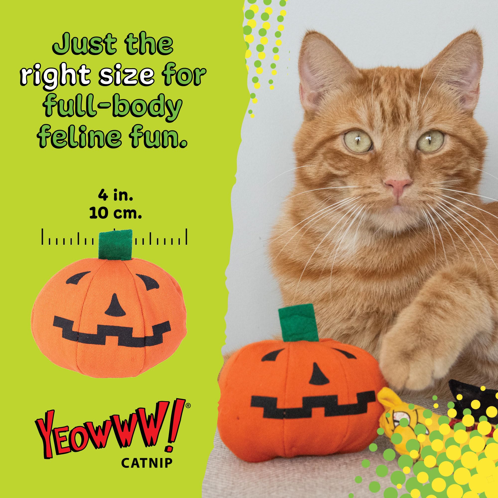 Amazon.com : Yeowww! Catnip Haloween Pumpkin Catnip Cat Toy - 3 in