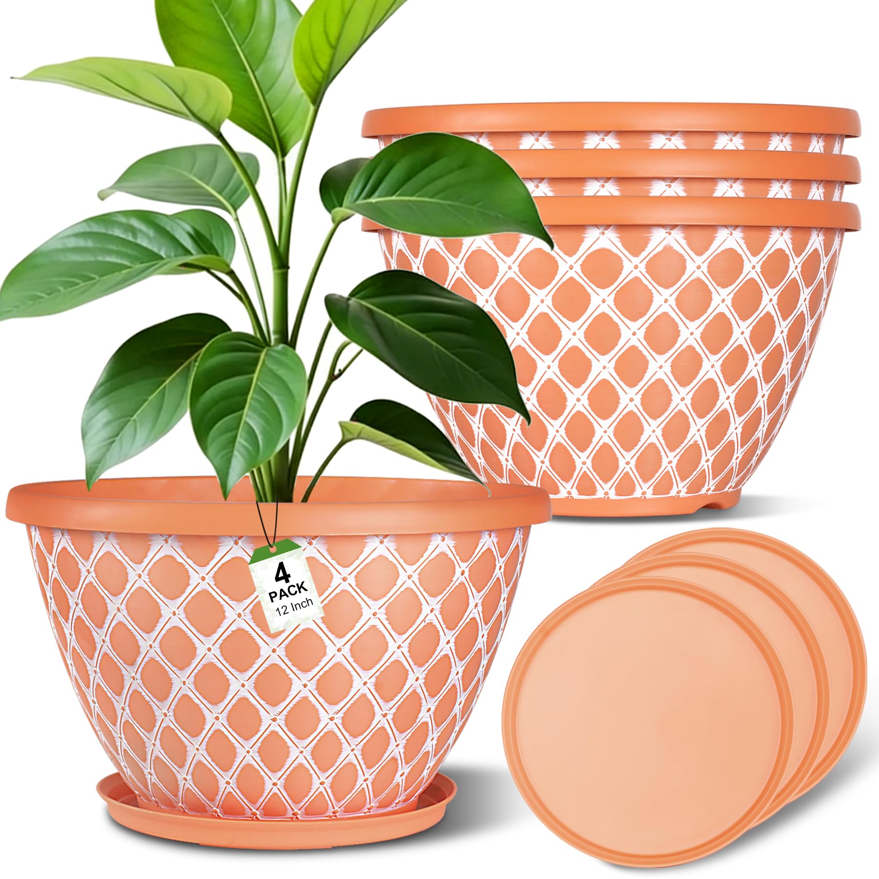 Nooulap 4 Pack Pots