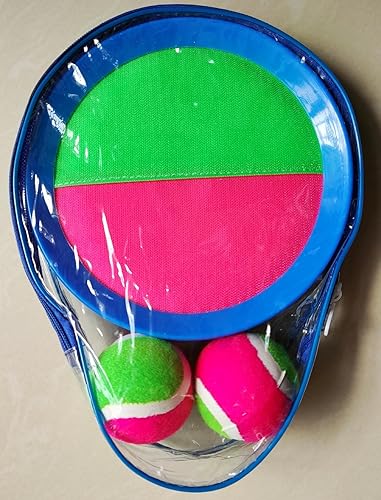 Miniatura 6 de AppleRound Juego de bolas de velcro para lanzar y atrapar (gancho y bucle), juegos al aire libre para niños, juguetes de playa, deportes de patio