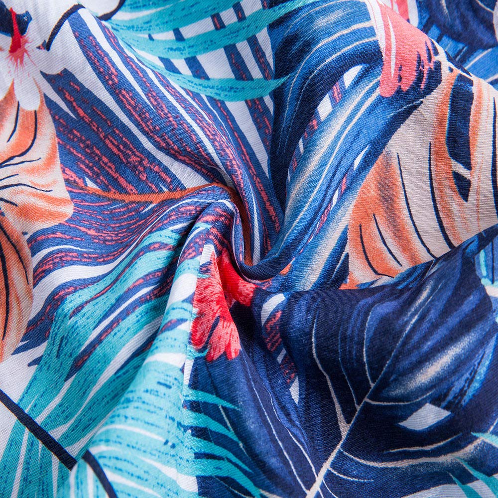 Camicia Maniche Corte Uomo, Camicie Casual da Uomo Stampa Creativa con Barca A Vela Camicia Hawaiana Bianca Camicia A Maniche Corte con Colletto Cubano Camicia da Spiaggia da Uomo Button Down Top PE