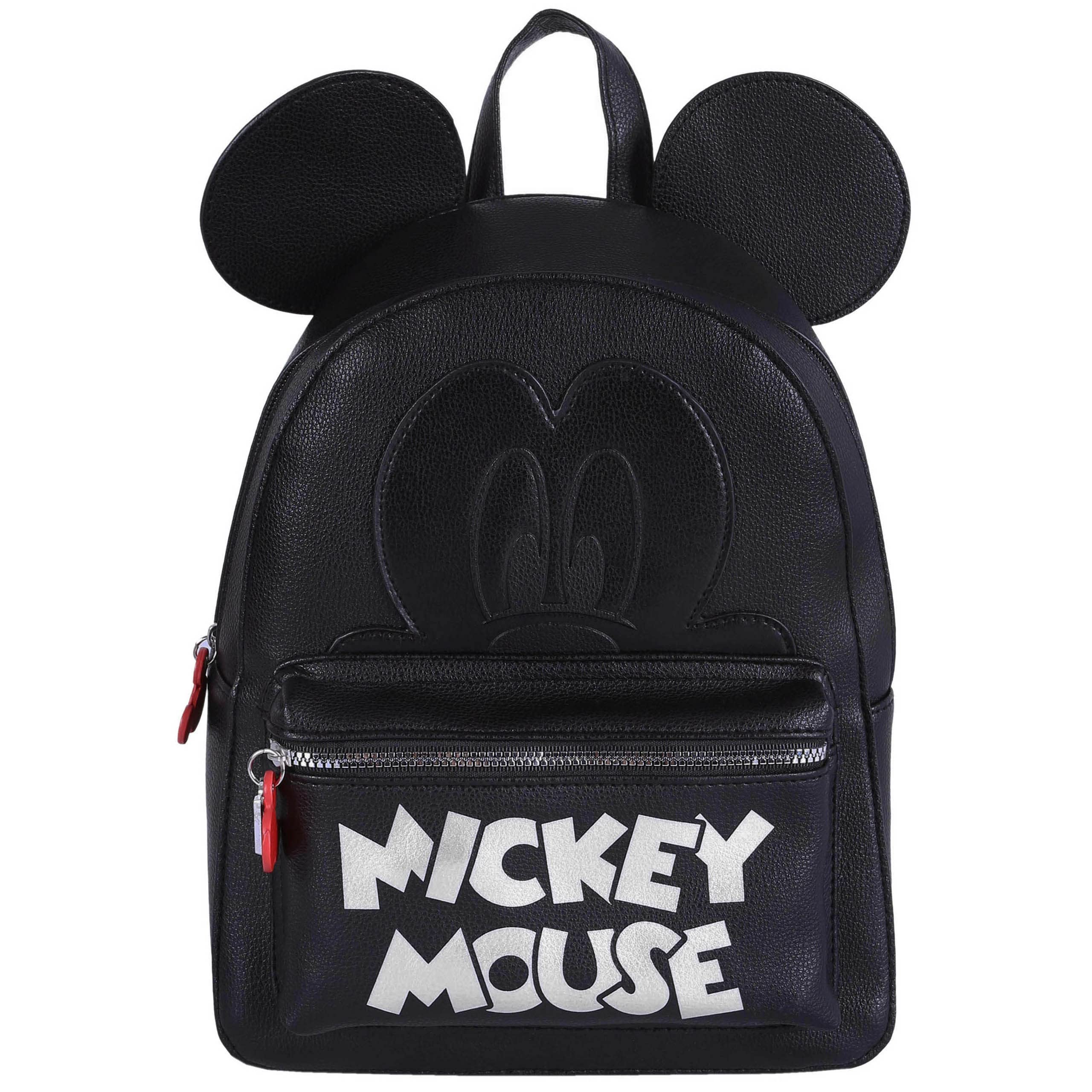 black leather mickey mouse backpack Disney Mickey Mouse Black Faux Leather Backpack