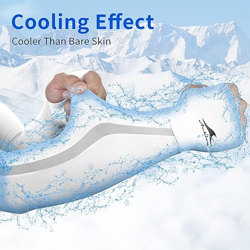 Miniatura 2 de Achiou Mangas de enfriamiento con protección solar UV, mangas de compresión de brazo UPF50 para hombres y mujeres, protección solar de verano,