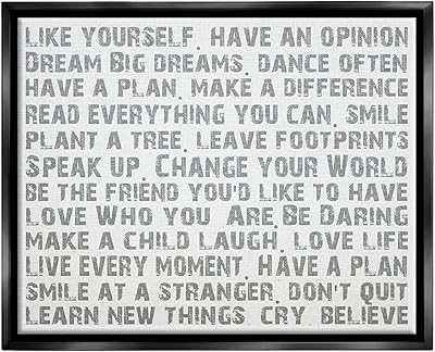 Stupell Industries Like Yourself Inspirational Typography Wall Art, Design by Andrea James