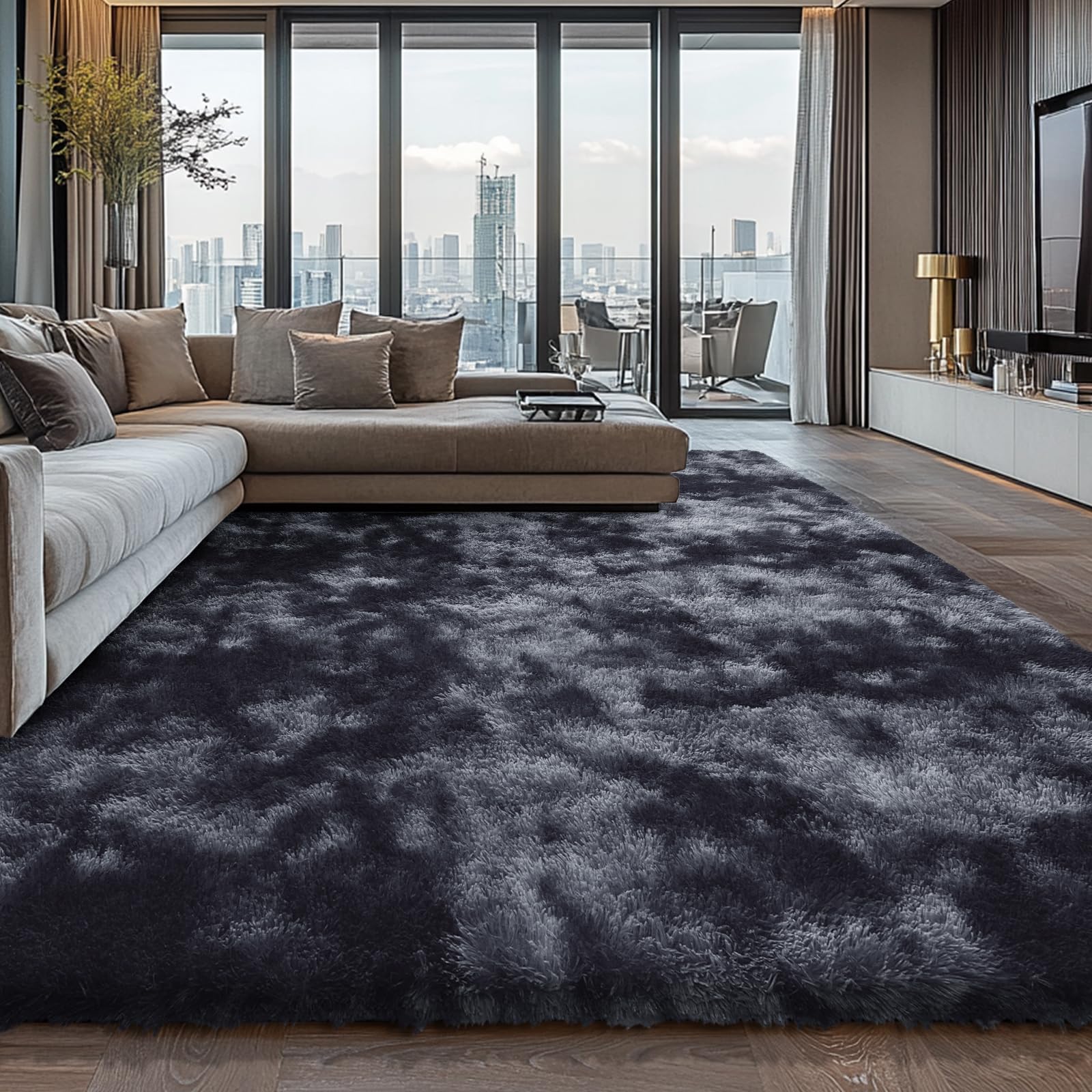 9X12 Large Area Rugs for Living Room Bedroom,Big Shag Rug for Bedroom Dorm,Soft Fluffy Indoor Carpet Nursery Rugs for Kids Girls Room Home Decor(