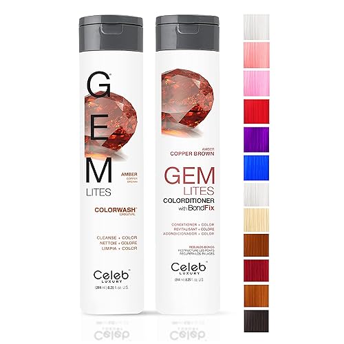 Celeb Luxury Intense Color Depositing Colorwash Shampoo + BondFix Rebuilder, tinte vegano para el cabello, a base de plantas de origen sostenible, disponible en Yaxa Mexico