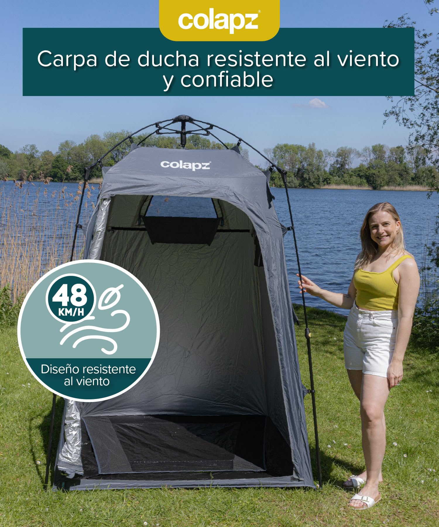 Colapz Tienda Ducha Portatil 2,1m - Cabina Plegable Camping Playa Camper