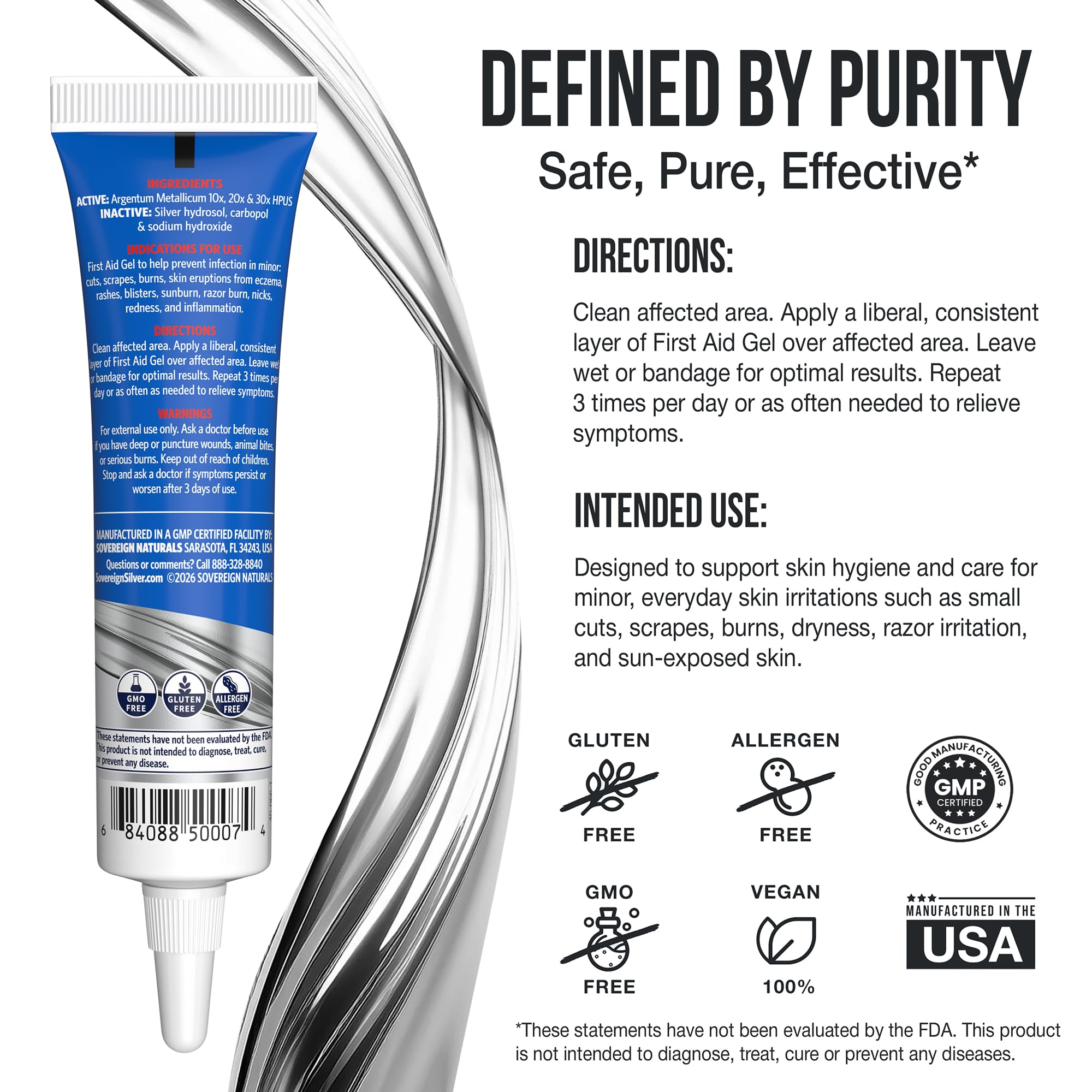Sovereign Silver Colloidal Silver Gel, Wounds & Burns, 0.5 oz (15 mL) — Amazon image 4