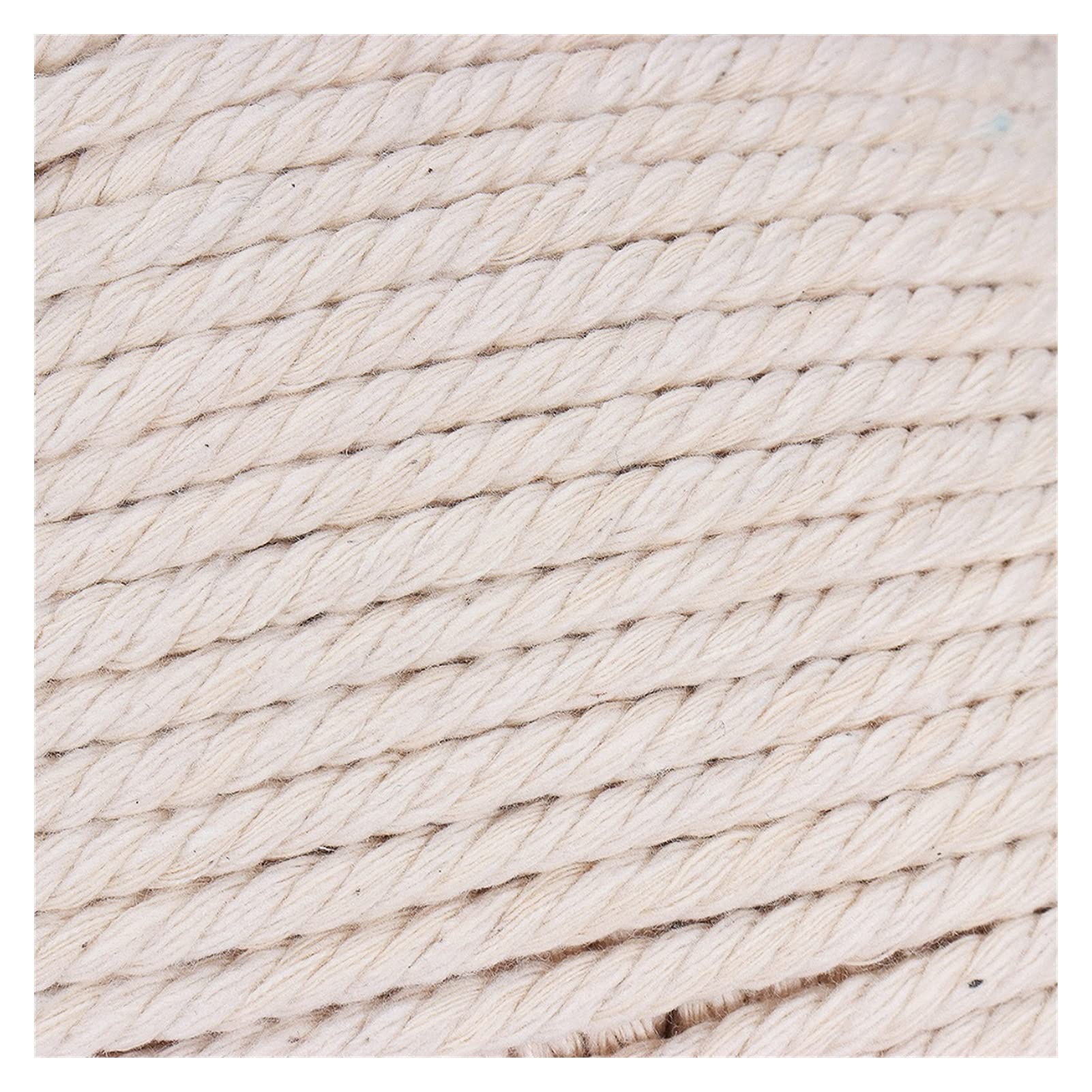 Cadena Durable Natural Beige Blanco Macrame algodón cordón Torcido Cuerda Cuerda DIY jardín Patio casero Accesorios Textiles artesanía 4mmx100m para Manualidades