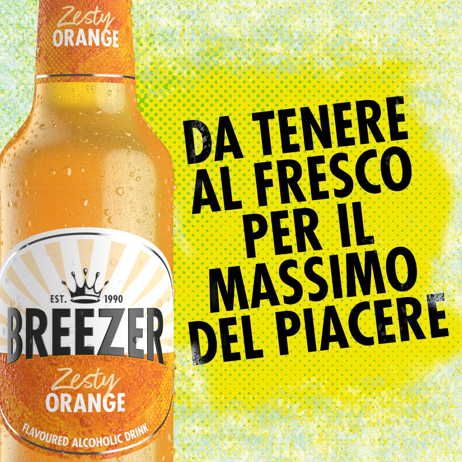 Drink alcolico BREEZER al gusto Arancia, vol. 4%, 24 x 27,5 cl / 275 ml, Drink alcolico premiscelato e pronto da bere in bottiglia