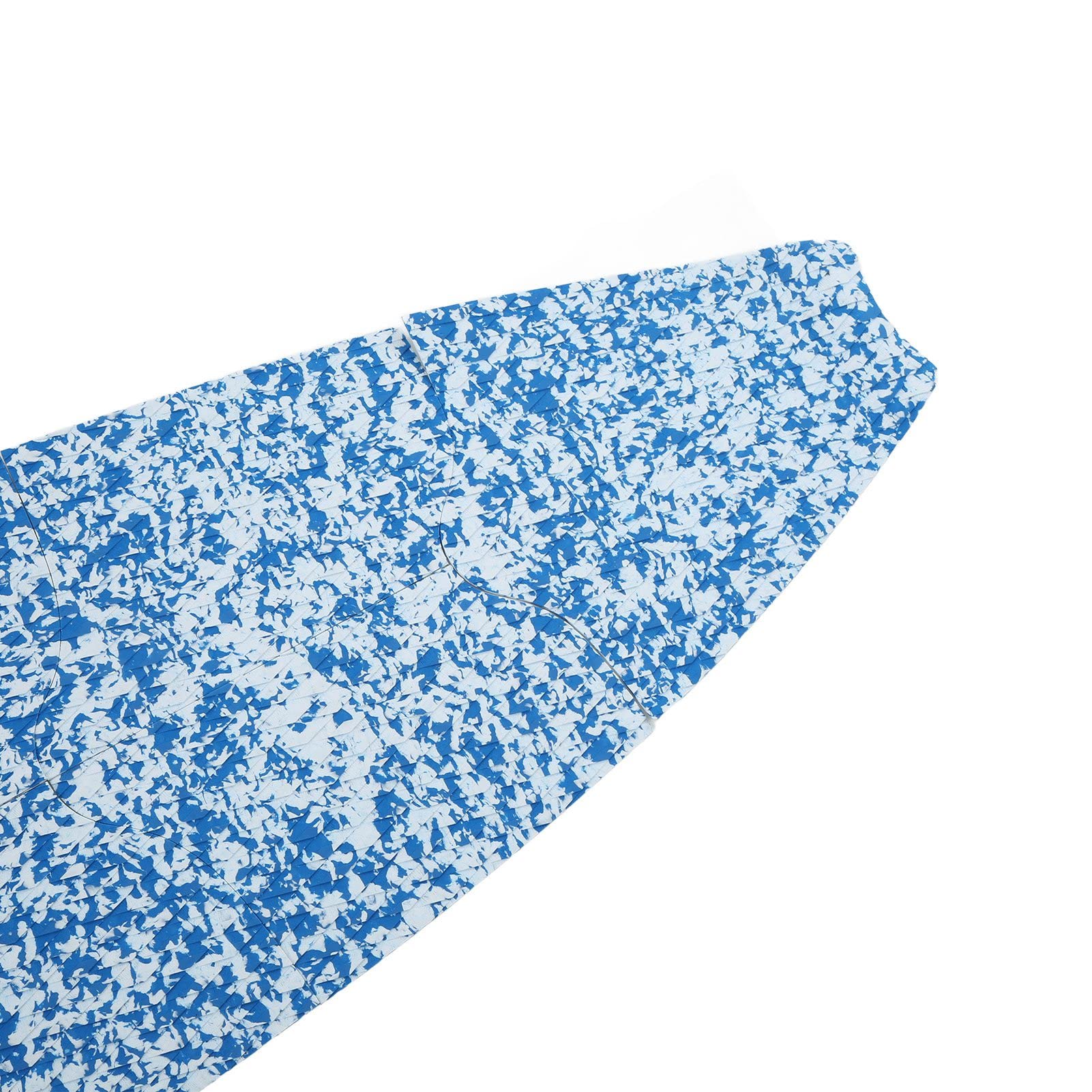 Bediffer Surfbrett-Traktionspad-Set mit 9 Stück, Rutschfestes Eva-Surfzubehör für Kitesurfen und Paddle-Boards, Blau und Weiß, 188 X 60 cm