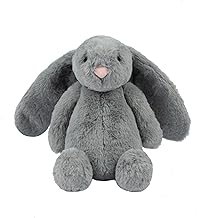 Meilleures fournitures pour animaux de compagnie Jouet &agrave; m&acirc;cher interactif pour chien grin&ccedil;ant, jouets pour chiens id&eacute;aux pour les m&acirc;cheurs, les petits, moyens et grands chiens et les amateurs de fetch - Bunny Gray, Large