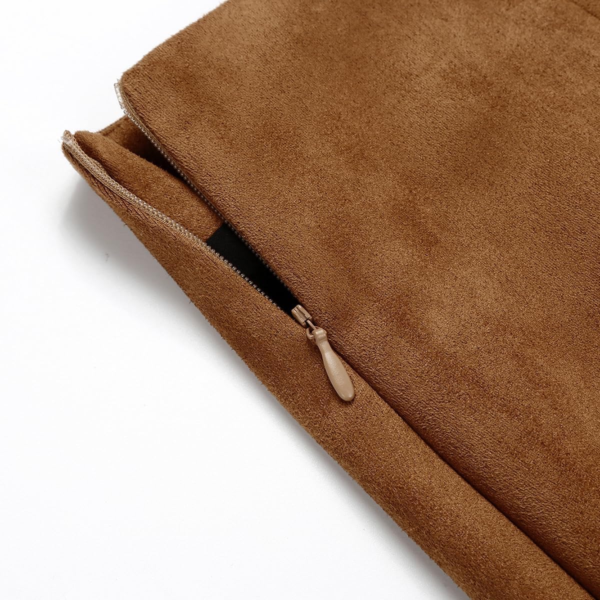 IDEALSANXUN Mini jupe crayon en laine avec motif à carreaux et taille haute, pour femme
