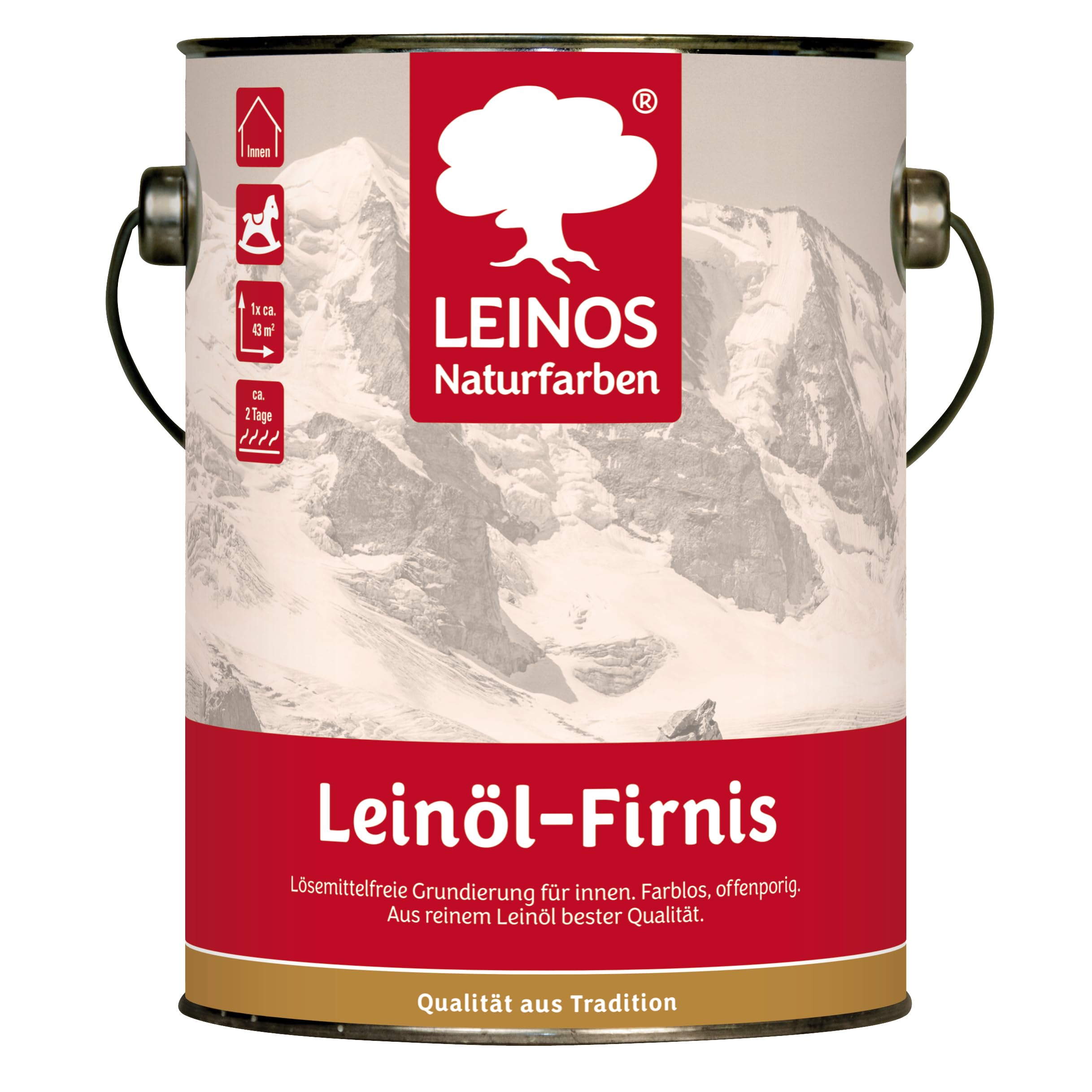 Leinöl-Firnis – Biologischer Holzschutz, farblos, innen & außen, 2,5 L | Holzschutz für Möbel, Türen & Zäune | natürlicher Firnis, Holzpflegeöl für den Außenbereich | wetterfest, lösemittelfrei