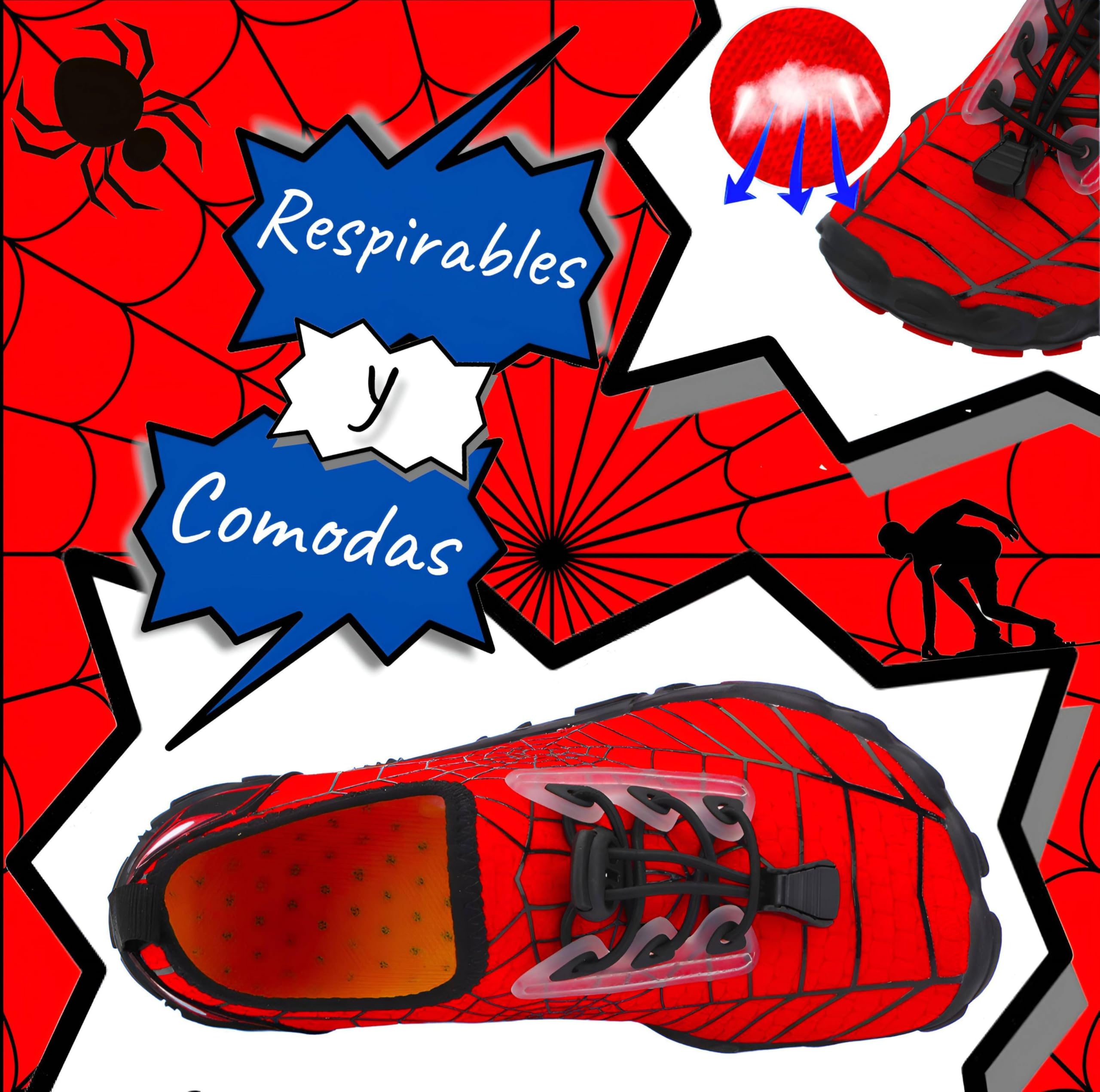 Zapatillas Comodas Niños Running Deporte Transpirables Calzado Descalzos Zapato Respirable Antideslizante Playa Barefoot