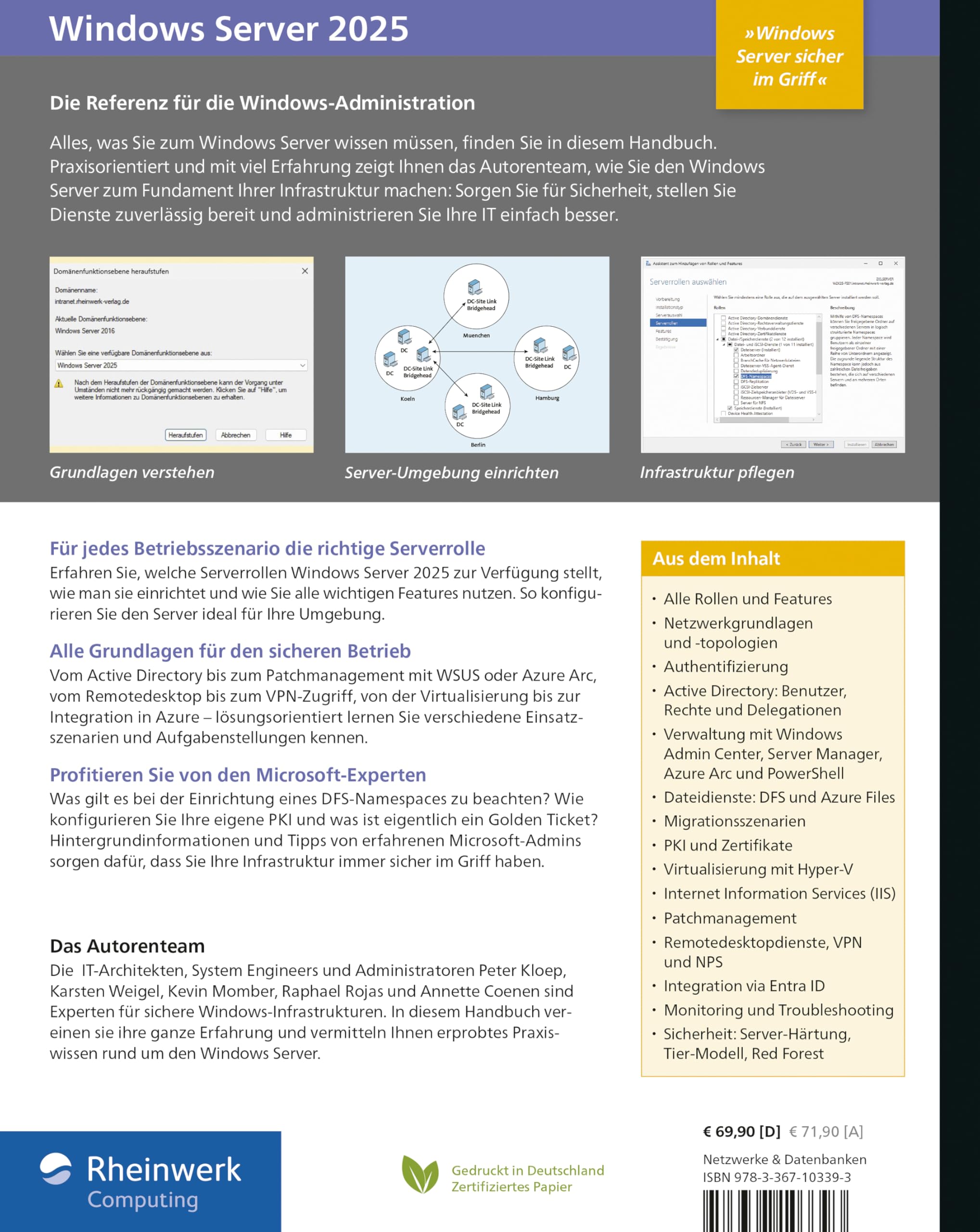 Windows Server 2025: Das umfassende Handbuch von Microsoft-Experten für Windows-Admins