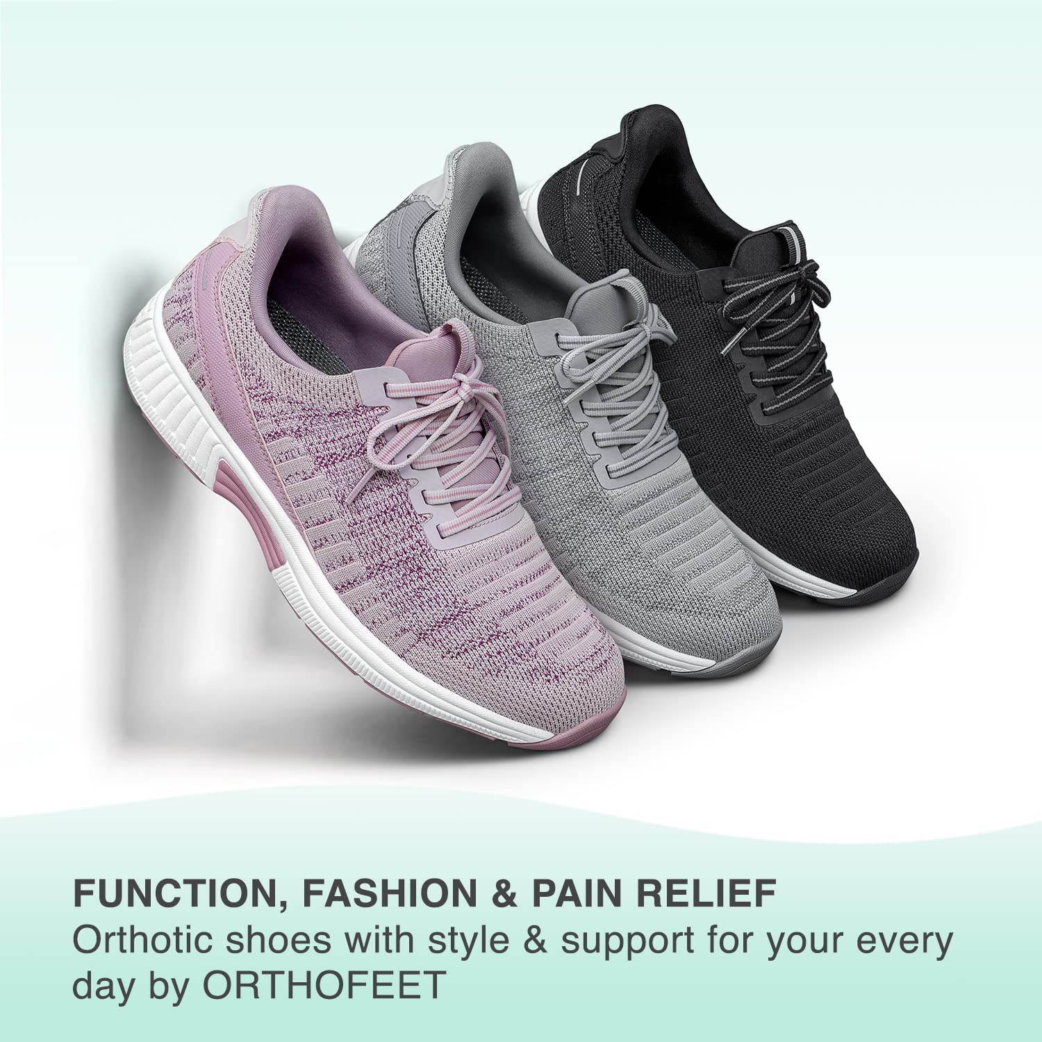 Orthofeet Hands-Free Kita - Zapatillas ortopédicas para mujer, gris, 41 EU X-Ancho