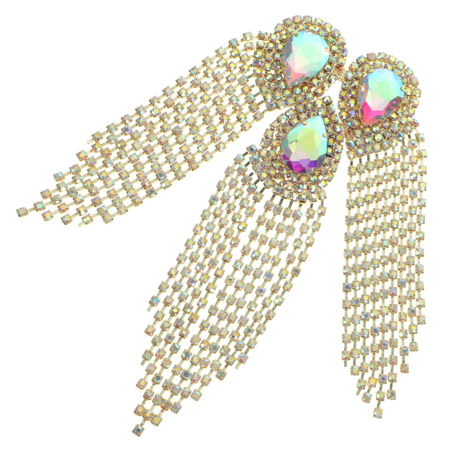 Lurrose 5pezzi Spilla Decorativa Con Frangia Per Abbigliamento Accessorio Elegante Per Giacche e Base Dorata Ab