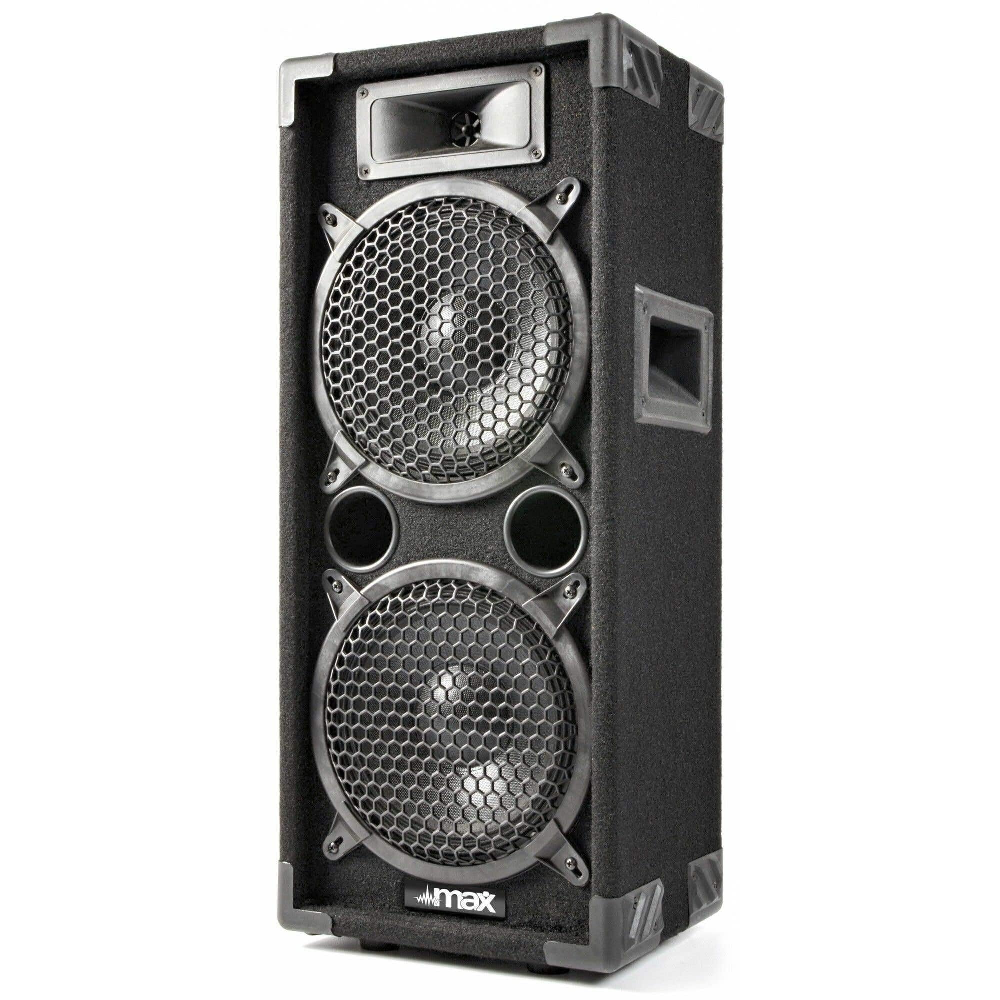 MAX28 Kit Sono DJ et Amplificateur Bluetooth 1600W - avec Fonction Bluetooth et Lecteur MP3, Télécommande Incluse, Un Kit Idéal pour Animer Toutes Vos Soirées