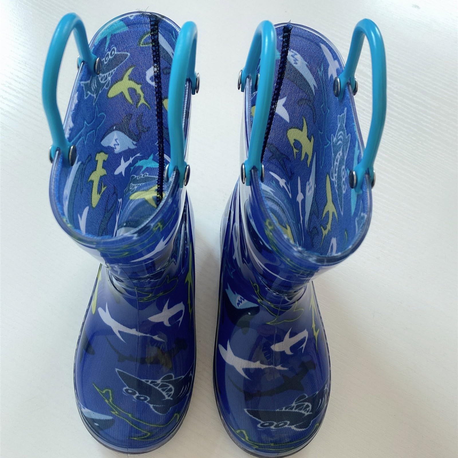Stivali impermeabili da pioggia per bambini, stivali di gomma antiscivolo, unisex, per ragazzi e ragazze, scarpe da pioggia, scarpe per attività all'aperto, per fango, parco giochi