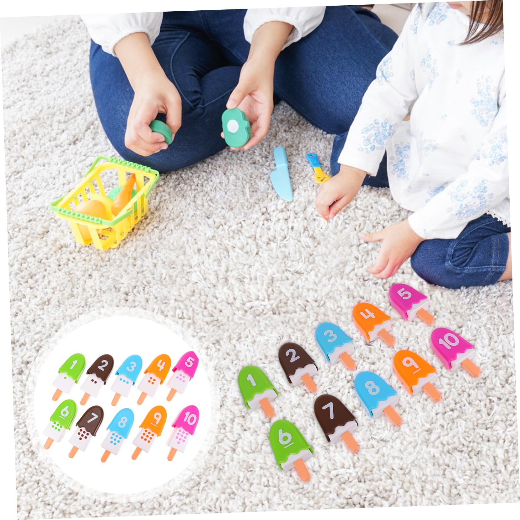 Gioco Numerico a Bastoncino, Set 1 in Plastica per Bambini | Riconoscimento dei Numeri, Attività di Gioco per Festa, Esercizio Manuale e Apprendimento Aritmetico di Base Colore Casuale