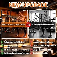 Vista 7 de Soulyis - Cuerdas de batalla sin cuerda para gimnasio en casa silencioso, cuerda de entrenamiento inalámbrica, cuerdas de entrenamiento