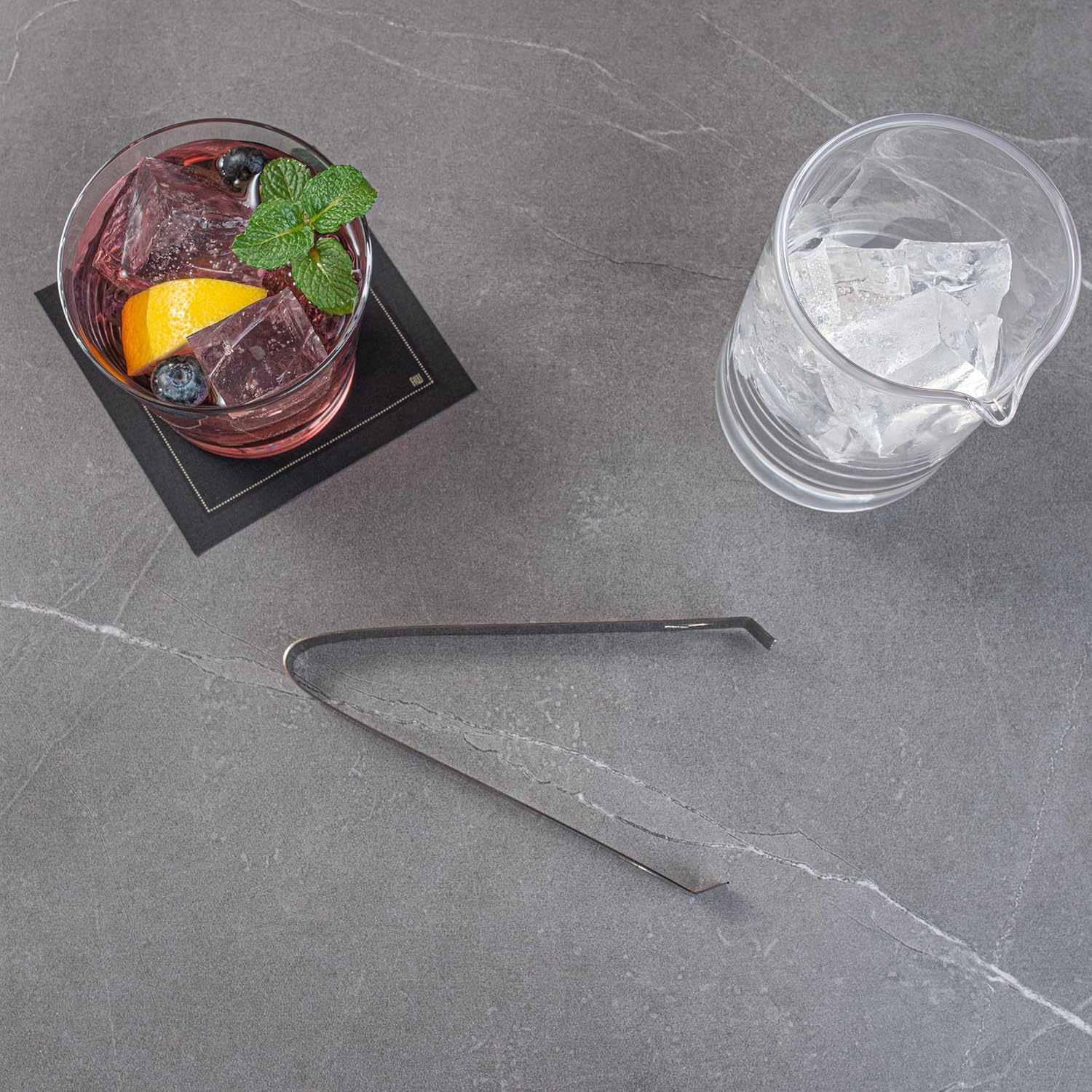 ProKitchen Stainless Steel Ice Tong Diamond for Cocktails - with Claw Grip Teeth, Ergonomic Grip Metal Tongs, Ice Picker for Bar and Home - Copper 3