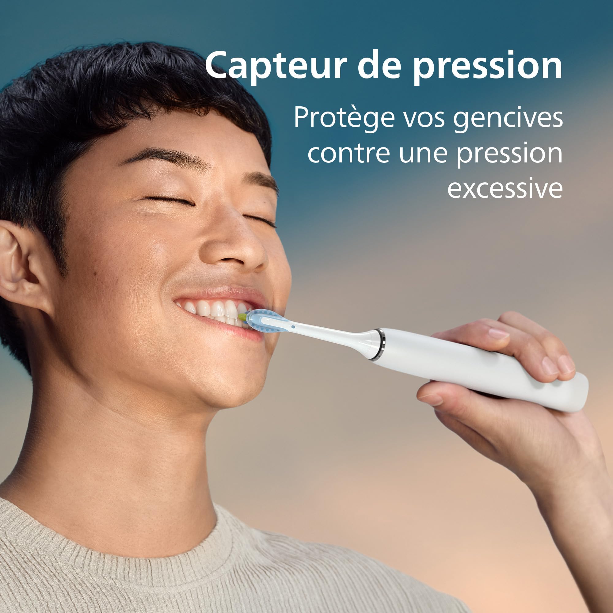 Philips Sonicare DiamondClean 9000 - Brosse à dents électrique avec application, capteur de pression, verre de recharge, blanc, lot de deux, modèle HX9914/62