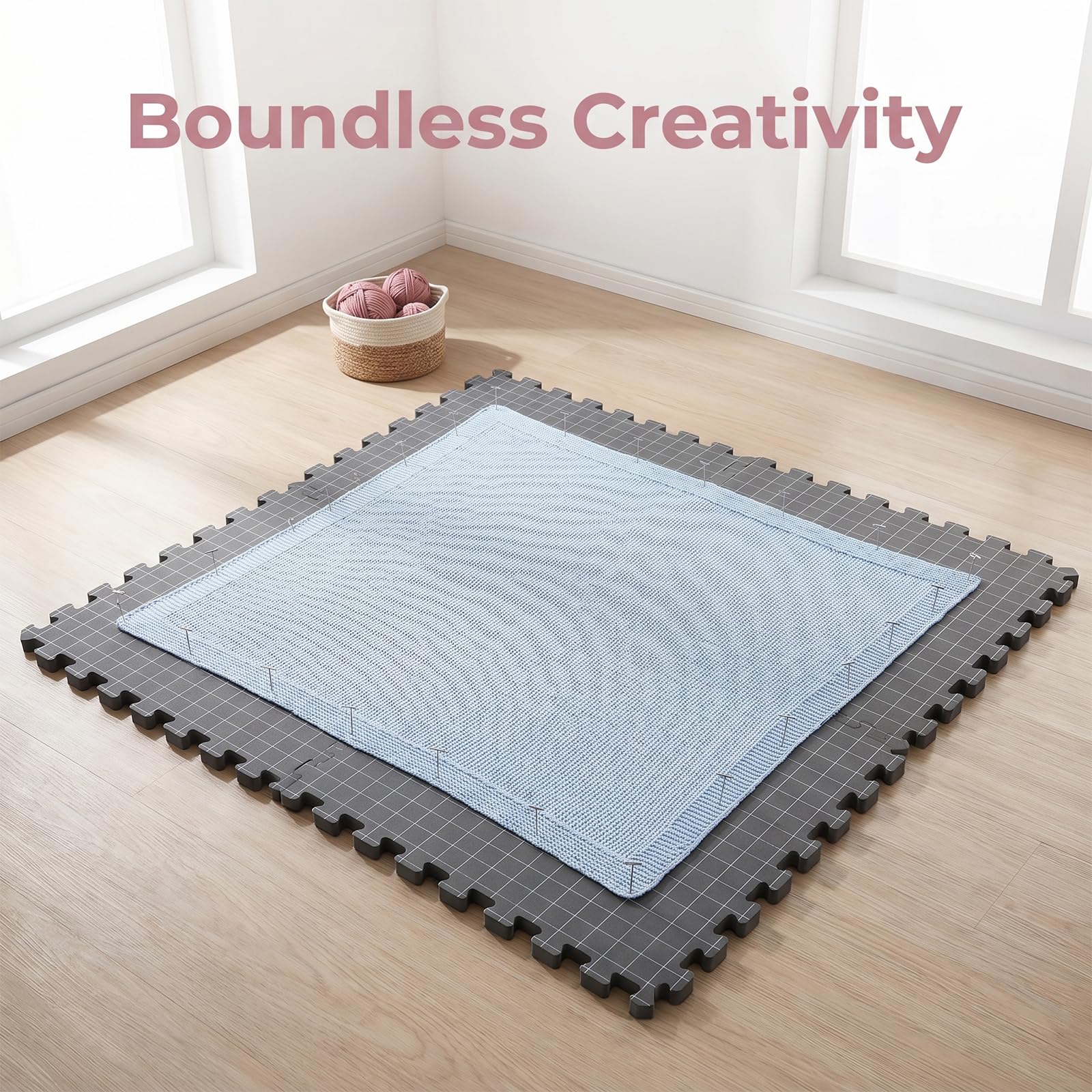 NCONCO Blocking Matte mit Raster, Extra Dicken Spannmatten Stricken