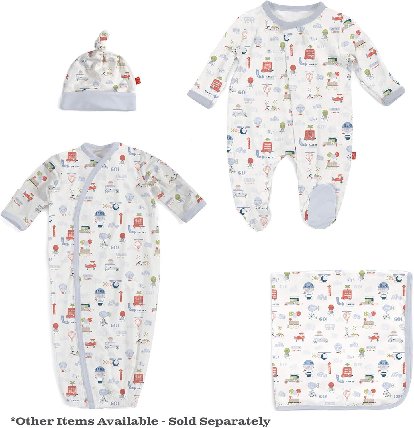 Magnificent Baby Baby Magnetic Modal 2 Piece Gown and Hat Set - Image 7