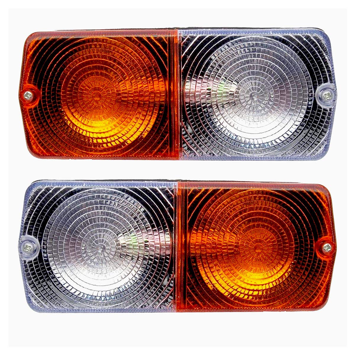 Bajato Front combination lamp Side Indicator lights assembly with 12v Bulbs Replacement for Massey Ferguson tractor 230 240 250 265 275 290 298 365 375 390 398 399 560 565 592 575 and 595
