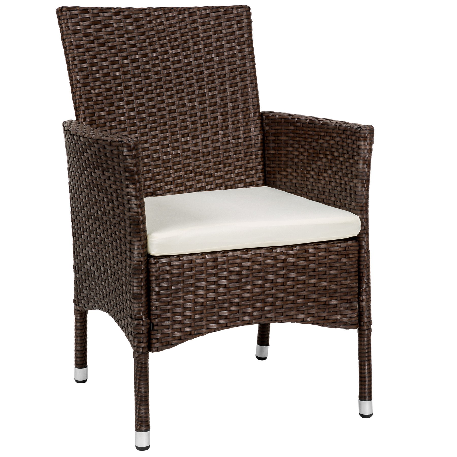 Buy TecTake 2 x Poly rattan garden chairs set + cushions + 2 sets for ...