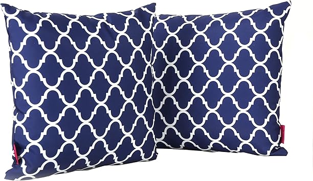 blue print throw pillows