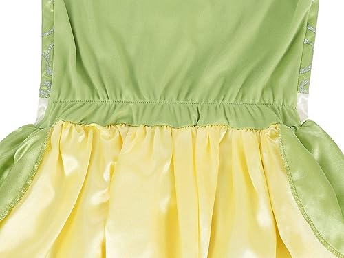 Miniatura 5 de WonderBabe Vestido de princesa de rana verde para niñas, Halloween, fiesta de cumpleaños, cosplay, trajes con accesorios