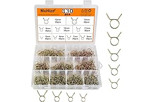 Small hose clamps in different sizes